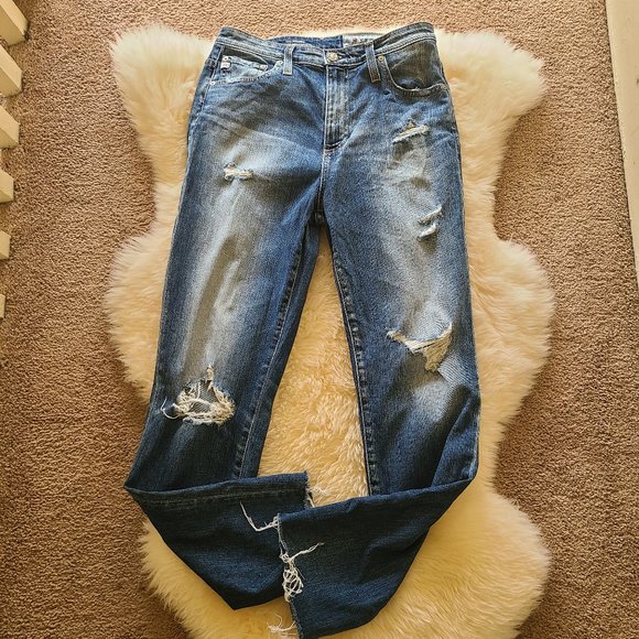AG-ED Adriano Goldschmied-The Pheobe Vintage High Waist Tapered Jeans - Picture 1 of 9